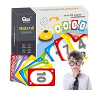 Math Flash - Lot de 24 cartes de jeu - Multiplication, addition et pratique de soustraction - Échelle éducative pour maternelle jusqu'à la 6e classe - Développement des compétences, outils