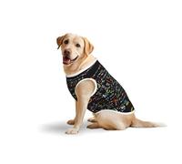 Math Formula T-shirt décontracté sans manches pour animal de compagnie, gilet pour chien, en coton doux imprimé, vêtements pour animaux de compagnie, T-shirt respirant pour grand chien (3XL-5XL)