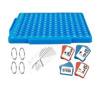 Math Games Kids, Teaching Aids Set, Educational Manipulatives Tool, Classroom Accessory, Reliable Play Fixture, Easy Learn Supply, Portable Study Gear, for Home School Daycare Family 25x25x5cm