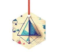 Math Geek Calculus Décorations de Noël transparentes en acrylique Adornos de Navidad pour un sapin de Noël minimaliste