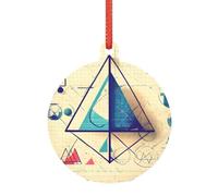 Math Geek Calculus Décorations de Noël transparentes en acrylique Adornos de Navidad pour un sapin de Noël minimaliste