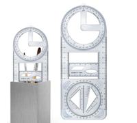 Math Geometry Ruler - ABS 24x9.5cm | Geometric Drawing Tool Student Study