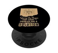 Math Gives Us Hope Problem Solution Inspirational Teacher PopSockets PopGrip Adhésif