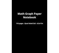 Math Graph Paper Notebook: Quad Ruled 5x5, 8.5 x 11 inches, 110 Pages: Perfect for Math,Engineering, Science, Drawing, and Technical Sketches