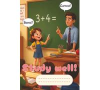 Math Graph Paper Notebook: Study Well Collection: Adorable Cartoon Math Class Cover | 5x5 Quad Ruled Grid Paper | 120 Pages | 6.14" x 9.21" | School Notebook for Math, Homework & Class Notes