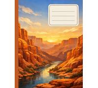 Math Grid Notebook for Kids - Canyon Landscape Cover | Squared Notebook for School, Homework & Daily Practice: Wide Ruled Graph Paper (0.2 Inch ... for Math, Geometry, and Organized Writing