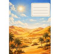 Math Grid Notebook for Kids - Desert Landscape Cover | Multiplication Tables Included | Squared Notebook for School: Graph Paper 0.2 Inch Squares ... 1-9 | Perfect for Math Practice & Homework