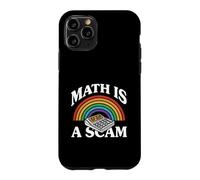 Math is A Scam Retro Rainbow Exploding Calculator Sarcasm Coque pour iPhone 11 Pro