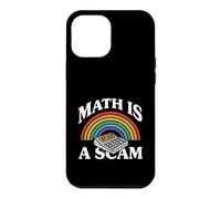 Math is A Scam Retro Rainbow Exploding Calculator Sarcasm Coque pour iPhone 12 Pro Max