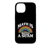 Math is A Scam Retro Rainbow Exploding Calculator Sarcasm Coque pour iPhone 14