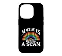 Math is A Scam Retro Rainbow Exploding Calculator Sarcasm Coque pour iPhone 14 Pro