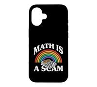 Math is A Scam Retro Rainbow Exploding Calculator Sarcasm Coque pour iPhone 16