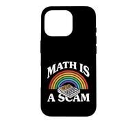 Math is A Scam Retro Rainbow Exploding Calculator Sarcasm Coque pour iPhone 16 Pro