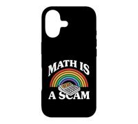 Math is A Scam Retro Rainbow Exploding Calculator Sarcasm Coque pour iPhone 17