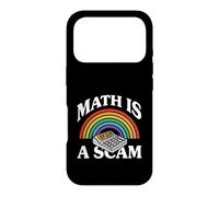 Math is A Scam Retro Rainbow Exploding Calculator Sarcasm Coque pour iPhone 17 Pro