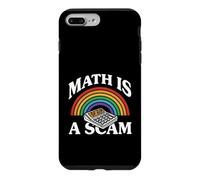 Math is A Scam Retro Rainbow Exploding Calculator Sarcasm Coque pour iPhone 7 Plus/8 Plus