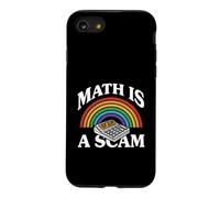 Math is A Scam Retro Rainbow Exploding Calculator Sarcasm Coque pour iPhone SE (2020) / 7/8