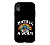 Math is A Scam Retro Rainbow Exploding Calculator Sarcasm Coque pour iPhone XR