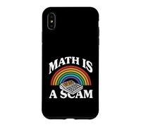 Math is A Scam Retro Rainbow Exploding Calculator Sarcasm Coque pour iPhone XS Max