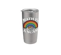 Math Is A Scam Retro Rainbow Exploding Calculator Sarcasm Gobelet isotherme en acier inoxydable double paroi