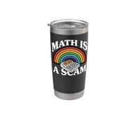 Math Is A Scam Retro Rainbow Exploding Calculator Sarcasm Gobelet isotherme en acier inoxydable double paroi