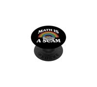 Math is A Scam Retro Rainbow Exploding Calculator Sarcasm PopSockets PopGrip Adhésif