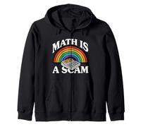 Math is A Scam Retro Rainbow Exploding Calculator Sarcasm Sweat à Capuche