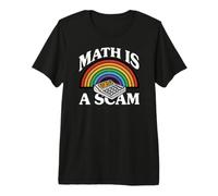 Math is A Scam Retro Rainbow Exploding Calculator Sarcasm T-Shirt Haut de Gamme