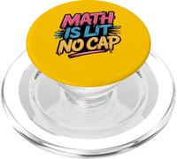 Math is Lit No Cap - Math is Lit Fun Teacher PopSockets PopGrip pour MagSafe