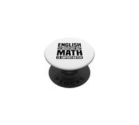 Math Lover Funny - L'anglais est Important, mais Les mathématiques si PopSockets PopGrip Adhésif