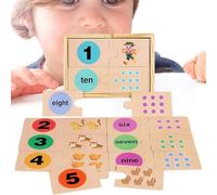 Math Manipulatives, Educational Wood Number Toys, Hands On Counting and Sorting, Colorful Early Math Learning Tools, for Preschool, Toddler Playroom, Activity Center, Classroom, Home, Boys, Girls