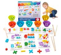 Math Montessori, Tri arithmétique Colored Wood Number Toys, Activités d'apprentissage préscolaire éducatives pour Les Enfants 3+