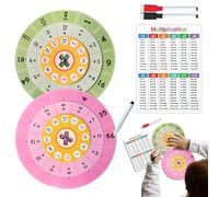 Math Multiplication Spinner - Aide d'apprentissage réutilisable - Jeu de Faits - Appareil d'étude interactif - Kit d'activités mathématiques - Idéal pour Les à la Maison et la Salle de Classe