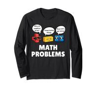 Math Problems Symbols Funny Back to School Men Women Kids Manche Longue