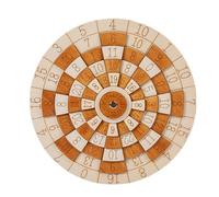 Math Puzzle Game, Wooden Number Brain Teaser, Rotating Wheel Design Challenge, Solid Wood Educational Material, Desktop Game Set with Strategy Function, Travel Entertainment Calculation Use