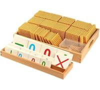 Math Système Décimal Banque Jeu Montessori Mathématiques Jouets Mathématiques Aides Pédagogiques Matériel Bébé Éducation Préscolaire Jouets Montessori Perles D’Or Matériaux Addition Soustra