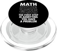 Math The First Step is Admitting You Have A Problem Algèbre PopSockets PopGrip pour MagSafe