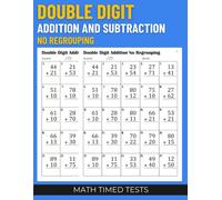 Math Timed Tests: Double Digit Addition And Subtraction No Regrouping