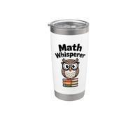 Math Whisperer Chouette pour les amateurs de mathématiques et les enseignants Gobelet isotherme en acier inoxydable double paroi