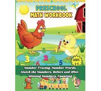 Math Workbook for Preschoolers: Preschool Math Workbook: Number Tracing, Number Words, Match the Numbers, Missing Numbers, Counting | For Ages 3 - 5