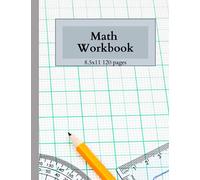 Math Workbook: Lined Graph Paper 1/2 inch squares Composition Notebook Large 8.5x11 120 pages