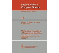 Mathematical Foundations Of Programming Semantics