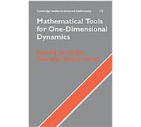 Mathematical Tools for One-Dimensional Dynamics, Cambridge Studies in Advanced Mathematics Edson De Faria, Welington De Melo (Auteur)