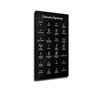 Mathematics Calculus Symbols Poster Math Formula Reference Chart Wall-Art Decor For Teacher Office Home(Unframed,08x12inch(20x30cm))