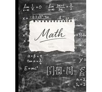 Mathematics Composition Notebook: 5x5 Graph Paper for High School and College: Dark Academia Aesthetic Chalkboard Design, 8.5 x 11 Large Grid Paper ... Lab Notebook for Students by Studio Ko