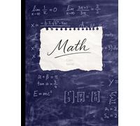 Mathematics Composition Notebook: Deep Navy 5x5 Graph Paper for High School and College: Midnight Navy Aesthetic Chalkboard Design, 8.5 x 11 Large ... Math & Science Lab Notebook by Studio Ko