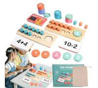 Mathematics Ten Frame, Educational Ten Frame, Ten Frame Manipulative, Manipulative Math Tray, Kindergarten Elementary 1st 2nd Grade Number Counting Math Game Educational Learning Toy for Kid 3-5 Y/