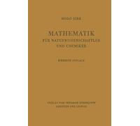 Mathematik Für Naturwissenschaftler Und Chemiker