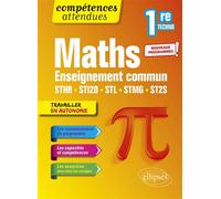 Mathématiques - 1re technologique enseignement commun STHR, STI2D, STL, STMG et ST2S Première technologique enseignement commun STHR, STI2D, STL, STMG et ST2S - Thomas Petit - Ellipses - broché - Scol