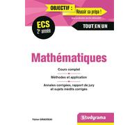 Mathématiques 2e année ECS - Fabien Giraudeau - Studyrama Eds - broché - Scolaire / Universitaire